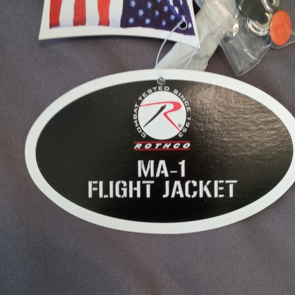 MA-1 NWT Rothco Flight Military Lightweight Field New Bomber Black Orange Jacket - Picture 7 of 8